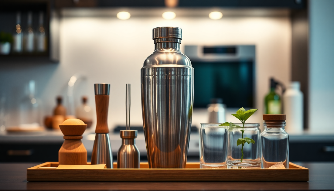 Elevate Your Bartending Game with the Eco-Friendly Cocktail Shaker Kit from BlenderJuice.com