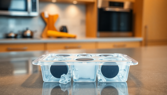Elevate Your Kitchen with the Ice Cube Mold Household Ice Hockey Storage Box from BlenderJuice.com