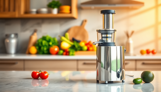Unlock the Power of Fresh Juice with the Stainless Steel Manual Juicer from BlenderJuice.com