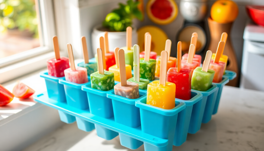 Unlock the Refreshing Potential of Homemade Popsicles with BlenderJuice.com's 10 Cavity Silicone Molds