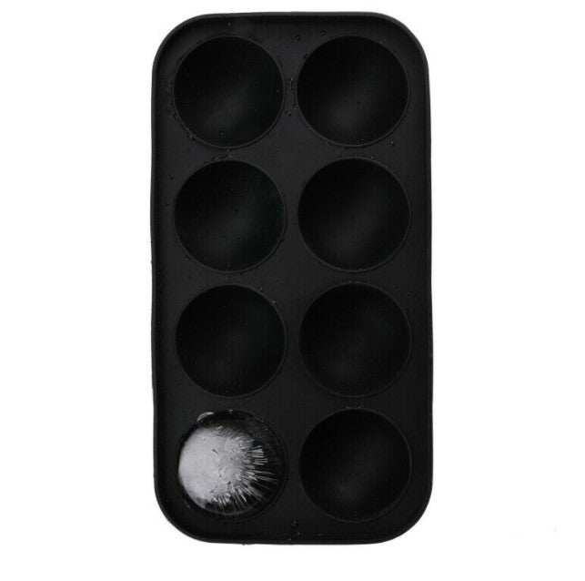 8-hole round spherical silicone mold for silicone ice tray