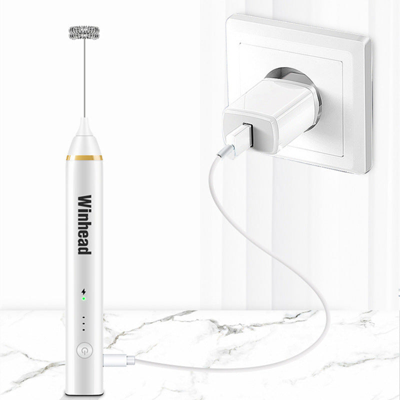 Household Hand-held Blender With Rechargeable Battery Milk Shaker