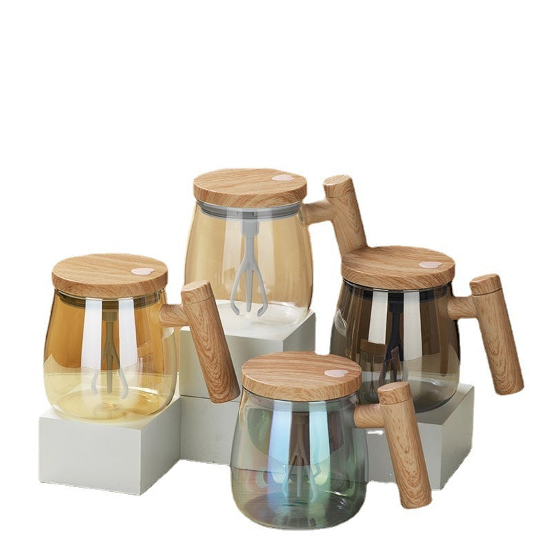 High Speed Fast Automatic Coffee Mug Electric Mixing Glass