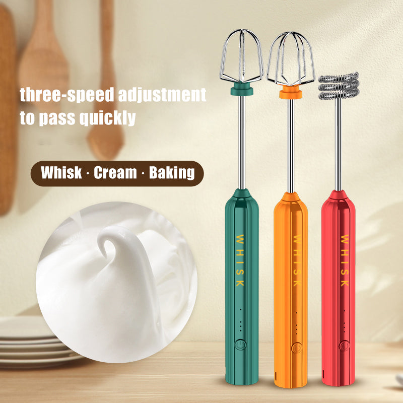 Household Small Hand-held Stainless Steel Semi-automatic Egg Beater