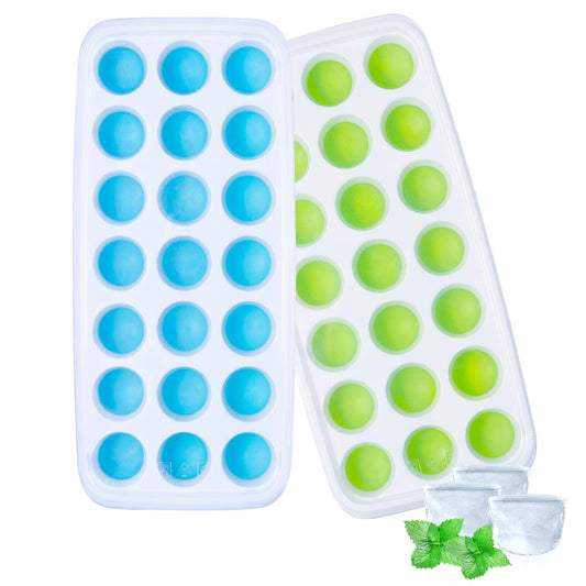Household Square With Lid Silicone 21 Cells Ice Tray