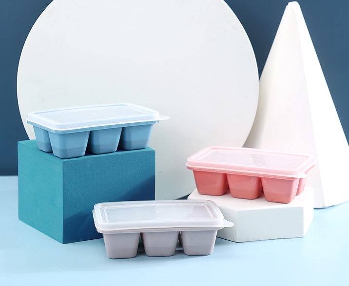 6 Ice Tray Set Kitchen With Lid Homemade DIY Ice Maker