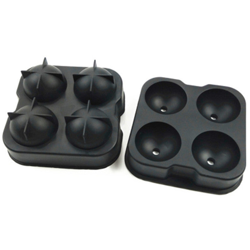 Four-piece Ice Hockey Ice Box With Lid Silicone Ball Ice Tray Bar Ice Hockey