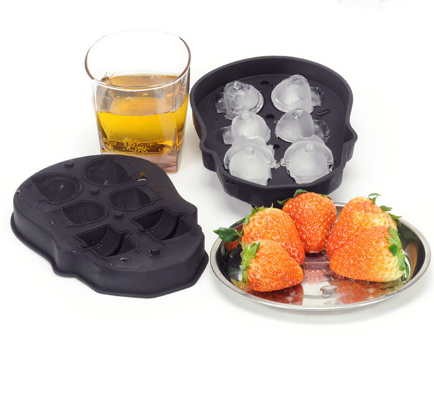 Creative 3D Skull Mold Ice Cube Tray Silicone Mold Soap Candle Moulds