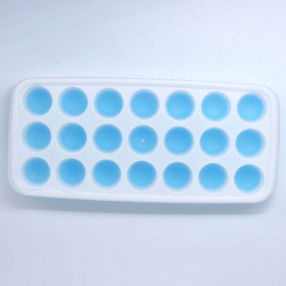 Household Square With Lid Silicone 21 Cells Ice Tray