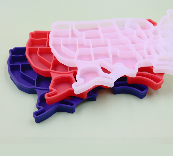 Creative Silicone American Map Ice Cube Tray Mold Cookies