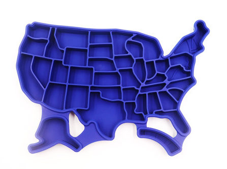 Creative Silicone American Map Ice Cube Tray Mold Cookies