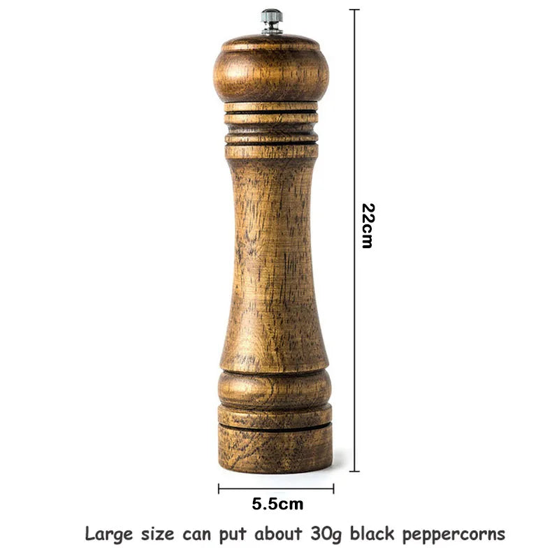 Salt and Pepper Grinder, Solid Wood Spice Pepper Mill