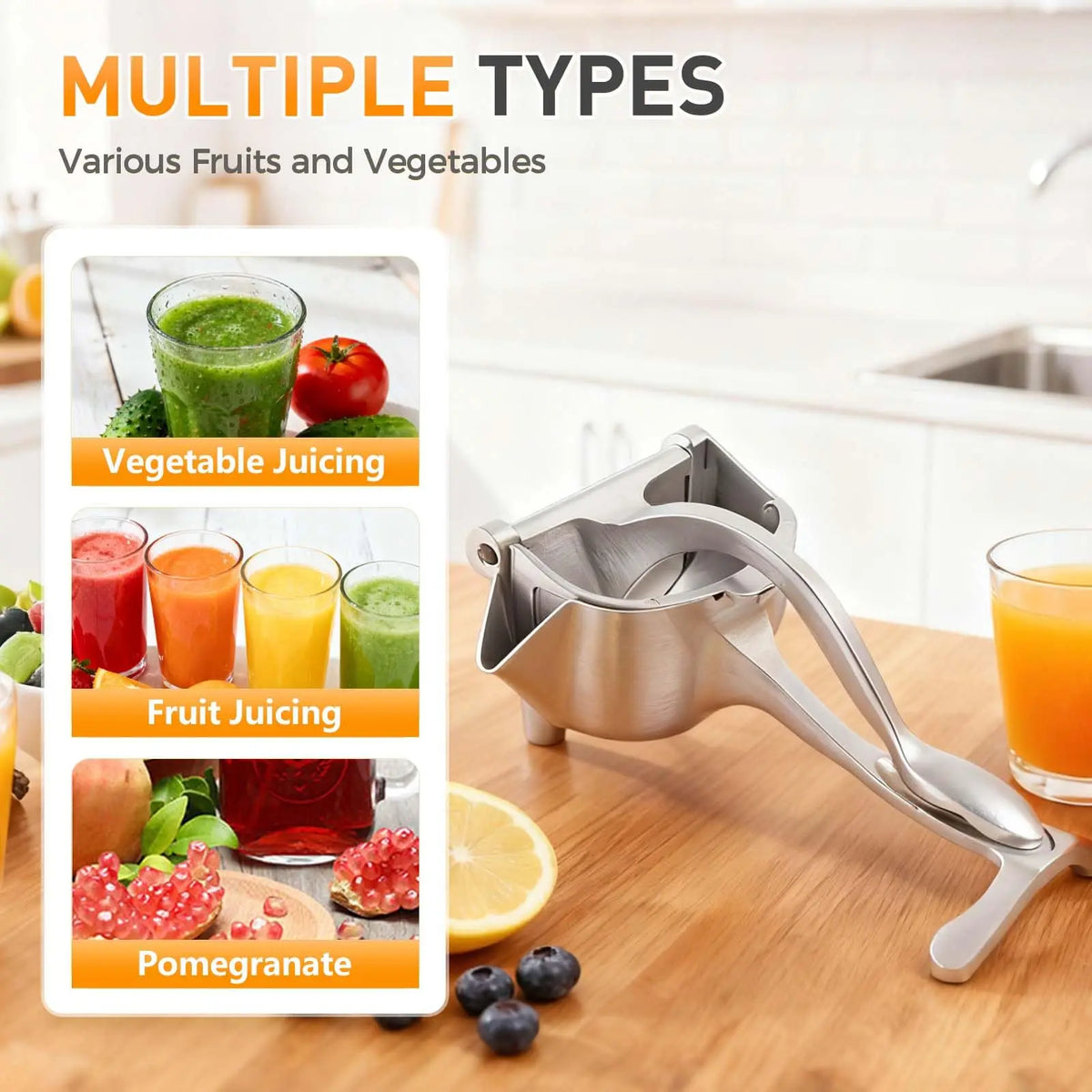 Real Aluminum Alloy Lemon Squeezer Citrus Juicer