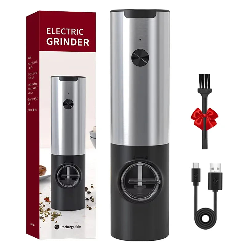 Electric Salt and Pepper Grinder Set With Led Light USB Rechargeable