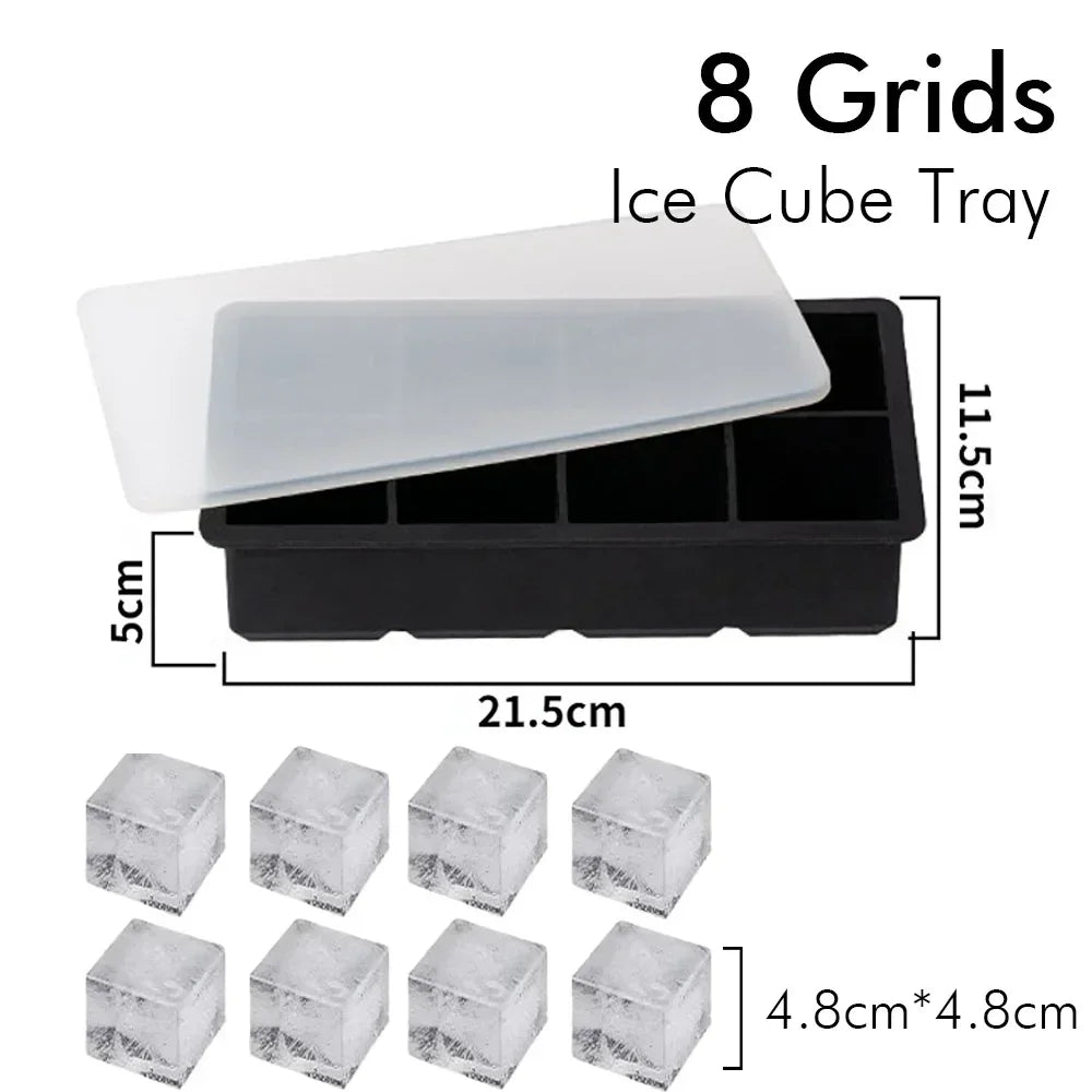 Ice Cube Tray Silicone Ice Ball Freezer Mold Square Ice Cube Maker