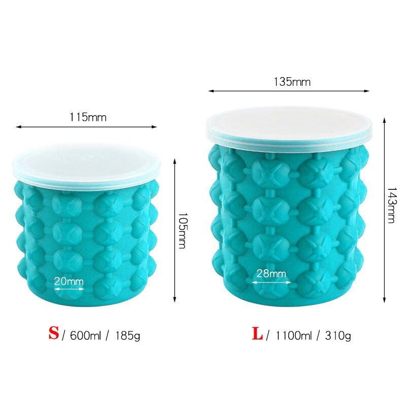 Ice Bucket Mold With Lid Portable Ice Cube Maker