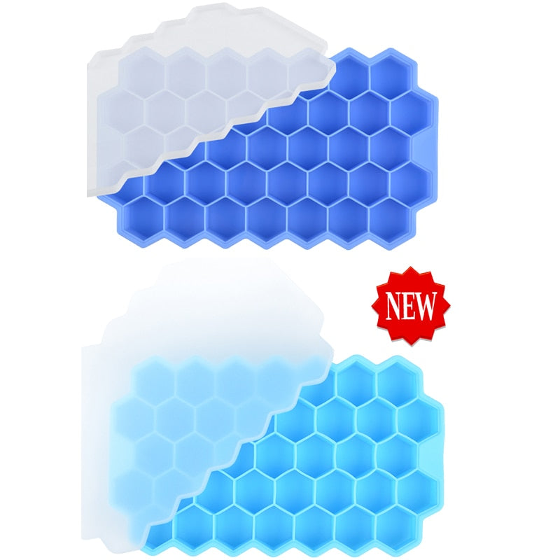 37 Cavity Ice Cube Tray Honeycomb Ice Cube Mold Microwaveable