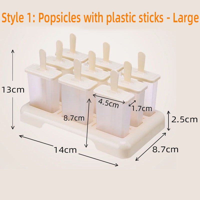 Homemade Summer Ice Cream Mold Ice Cream Sticks Mold Eco-Friendly