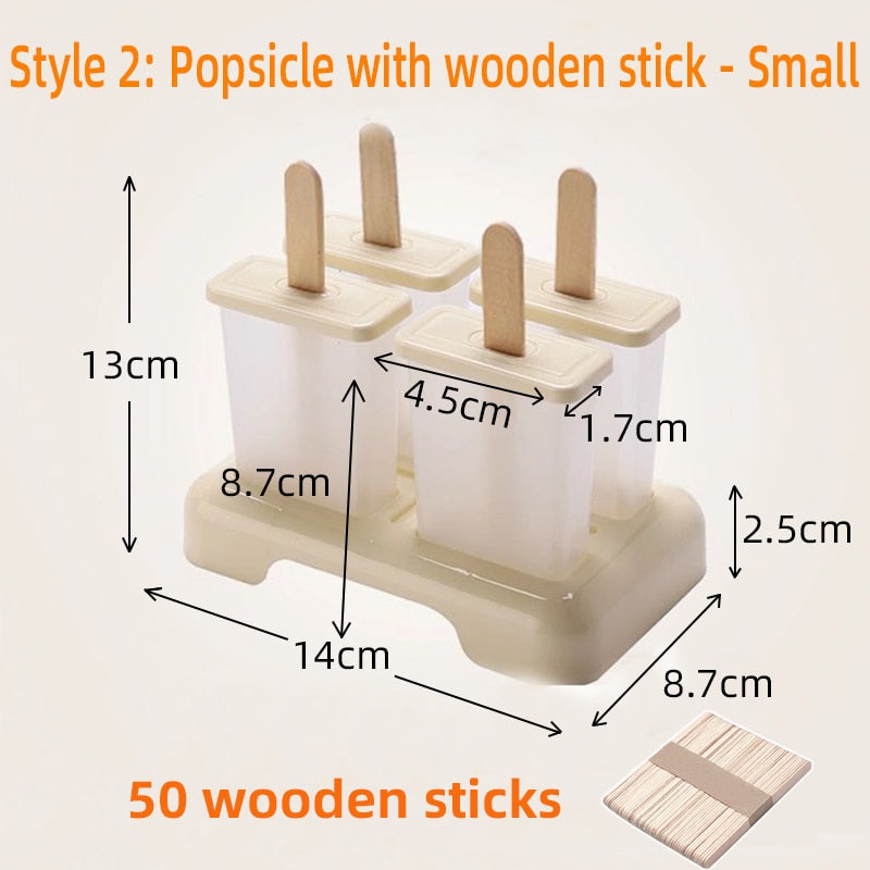 Homemade Summer Ice Cream Mold Ice Cream Sticks Mold Eco-Friendly