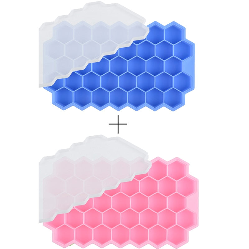 37 Cavity Ice Cube Tray Honeycomb Ice Cube Mold Microwaveable