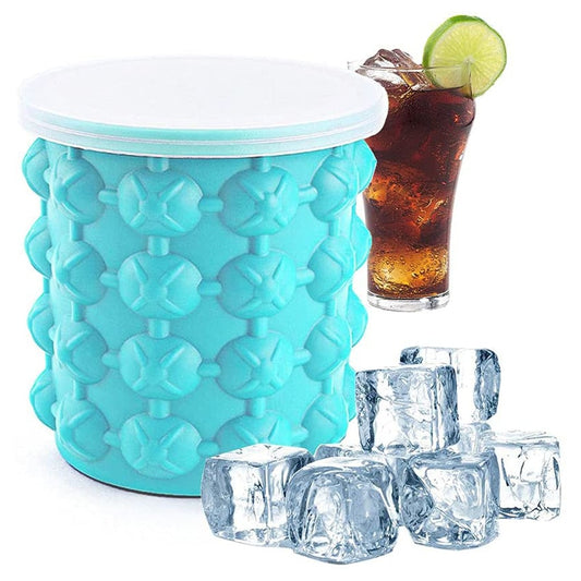 Ice Bucket Mold With Lid Portable Ice Cube Maker