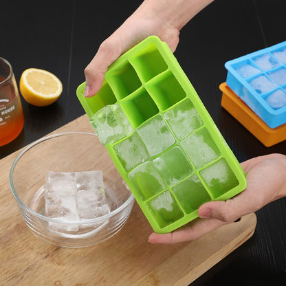 15 Grid Silicone Ice Cube Maker Easy-Release Square Shape