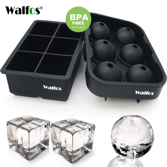 6 Cell Ice Ball Mold Silicone Ice Cube Trays