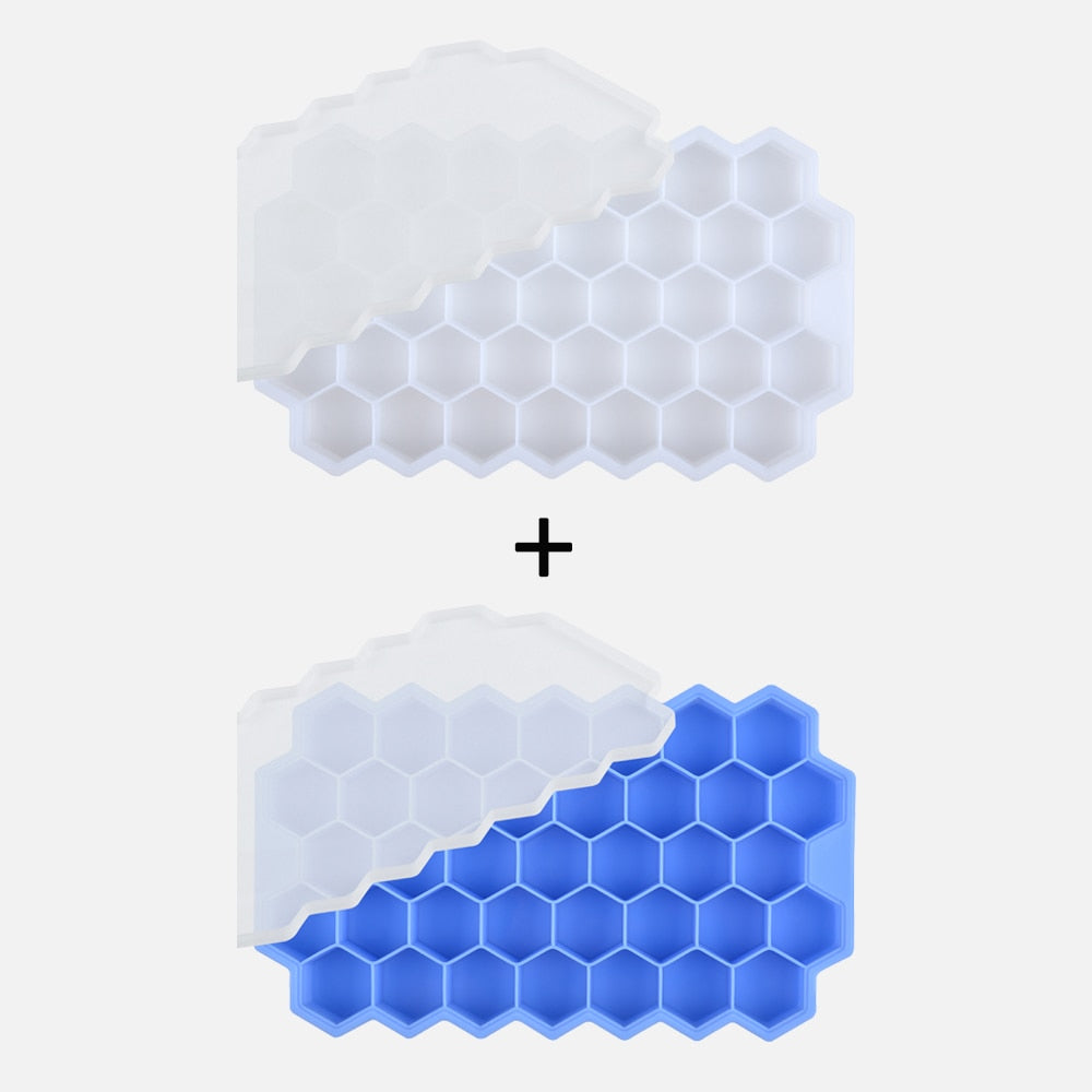 37 Cavity Ice Cube Tray Honeycomb Ice Cube Mold Microwaveable