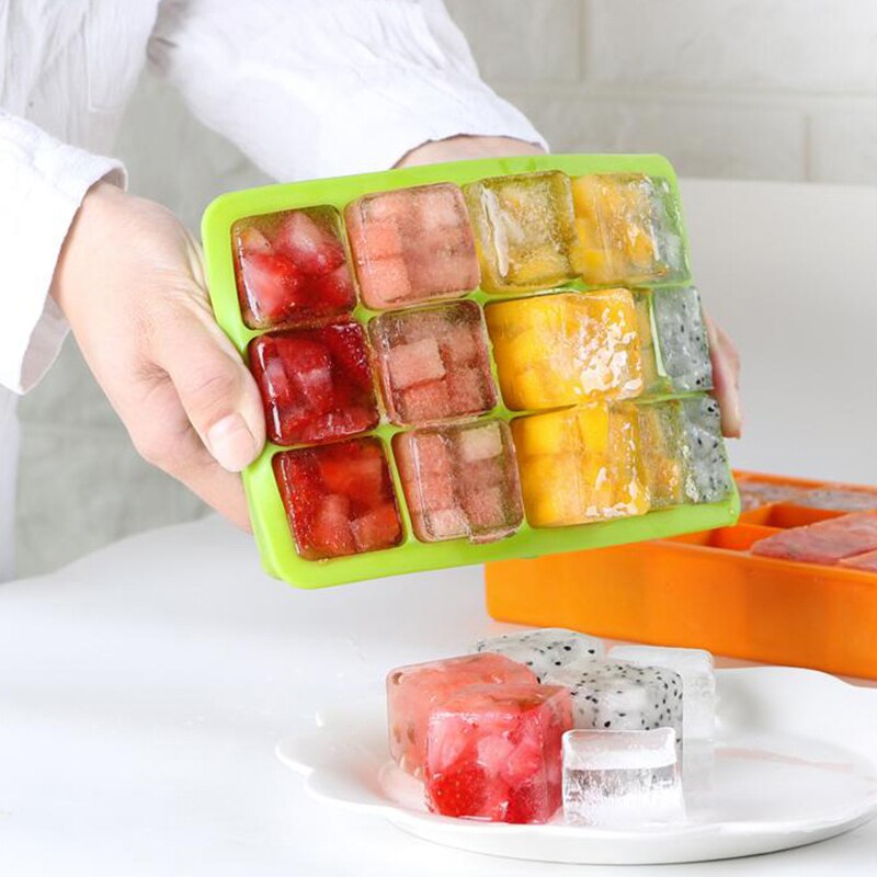 15 Grid Silicone Ice Cube Maker Easy-Release Square Shape
