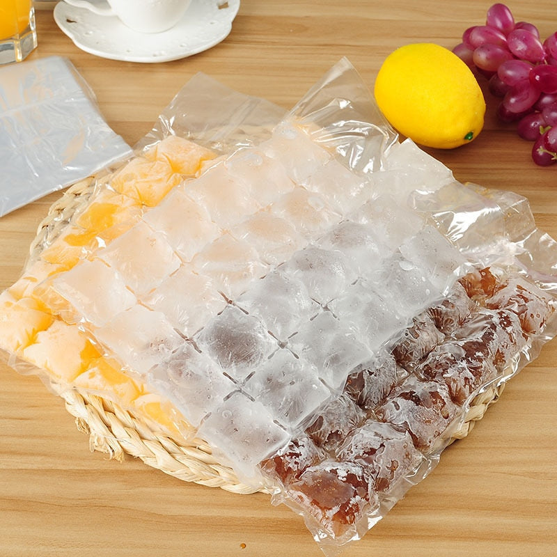 24 grid disposable ice-making bags Ice Cube Tray Glasses Ice Mold