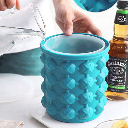 Ice Bucket Mold With Lid Portable Ice Cube Maker
