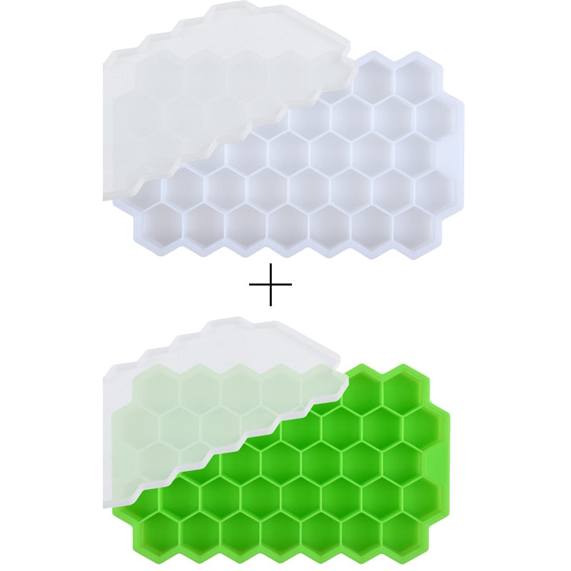 37 Cavity Ice Cube Tray Honeycomb Ice Cube Mold Microwaveable