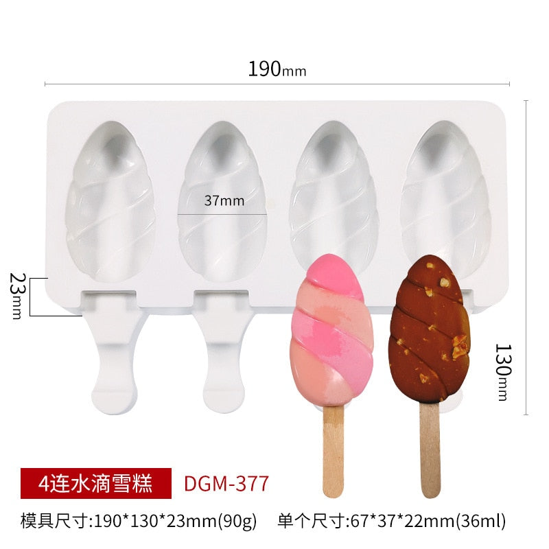 Ice cream popsicle mold ice cream silicone  pastry mold baking