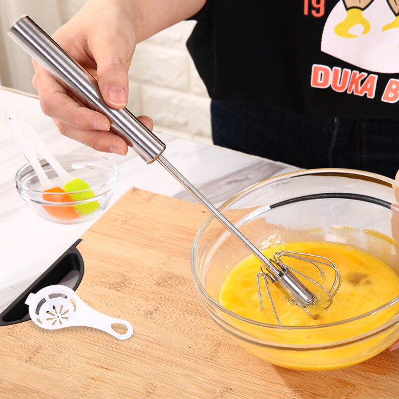 Stainless Steel Whisk Manual Mixer Kitchen Bar