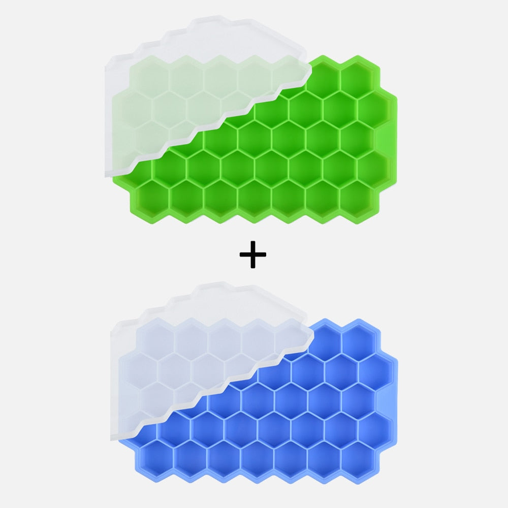 37 Cavity Ice Cube Tray Honeycomb Ice Cube Mold Microwaveable