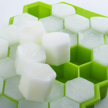 Creative Honeycomb Ice Cube Maker Reusable Trays with Removable Lids