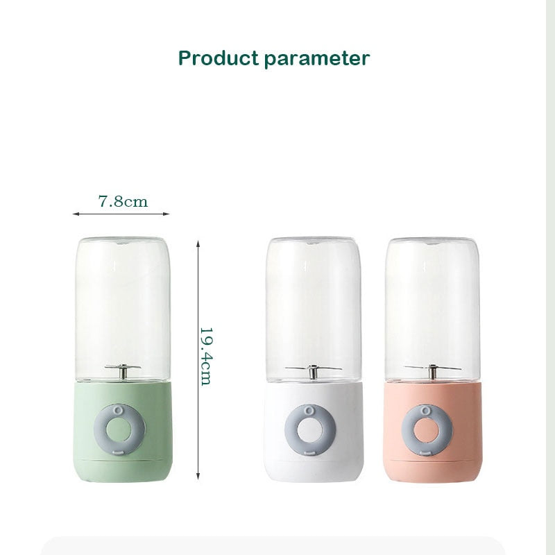 6 Cutter Portable Juicer Blender USB Electric Mixer