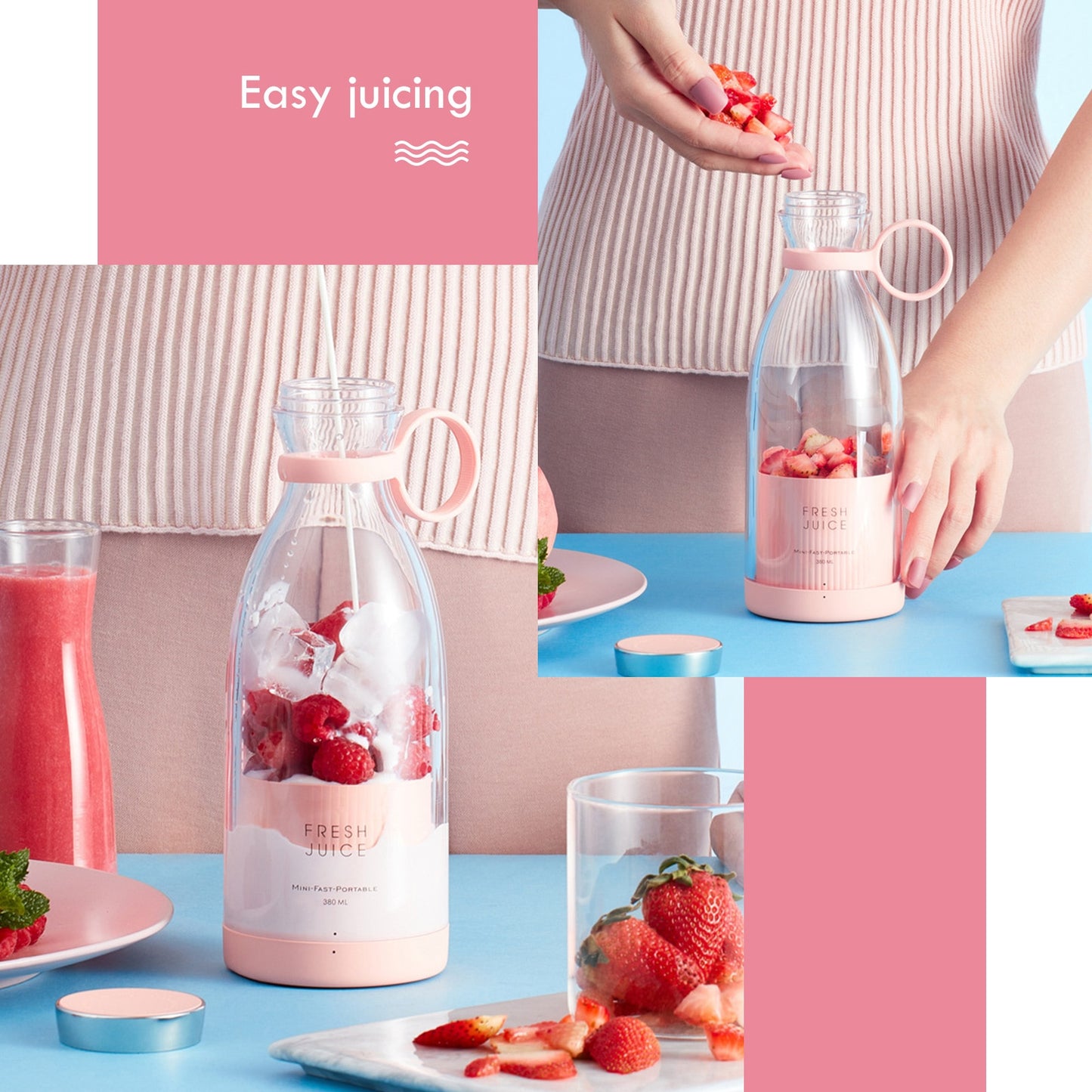 Portable Blender Personal Size Blender for Juice Wireless Charging