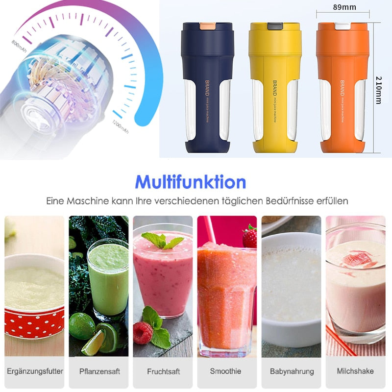 Electric Juicer Mini Portable Blender Fruit Mixers Orange squeezer