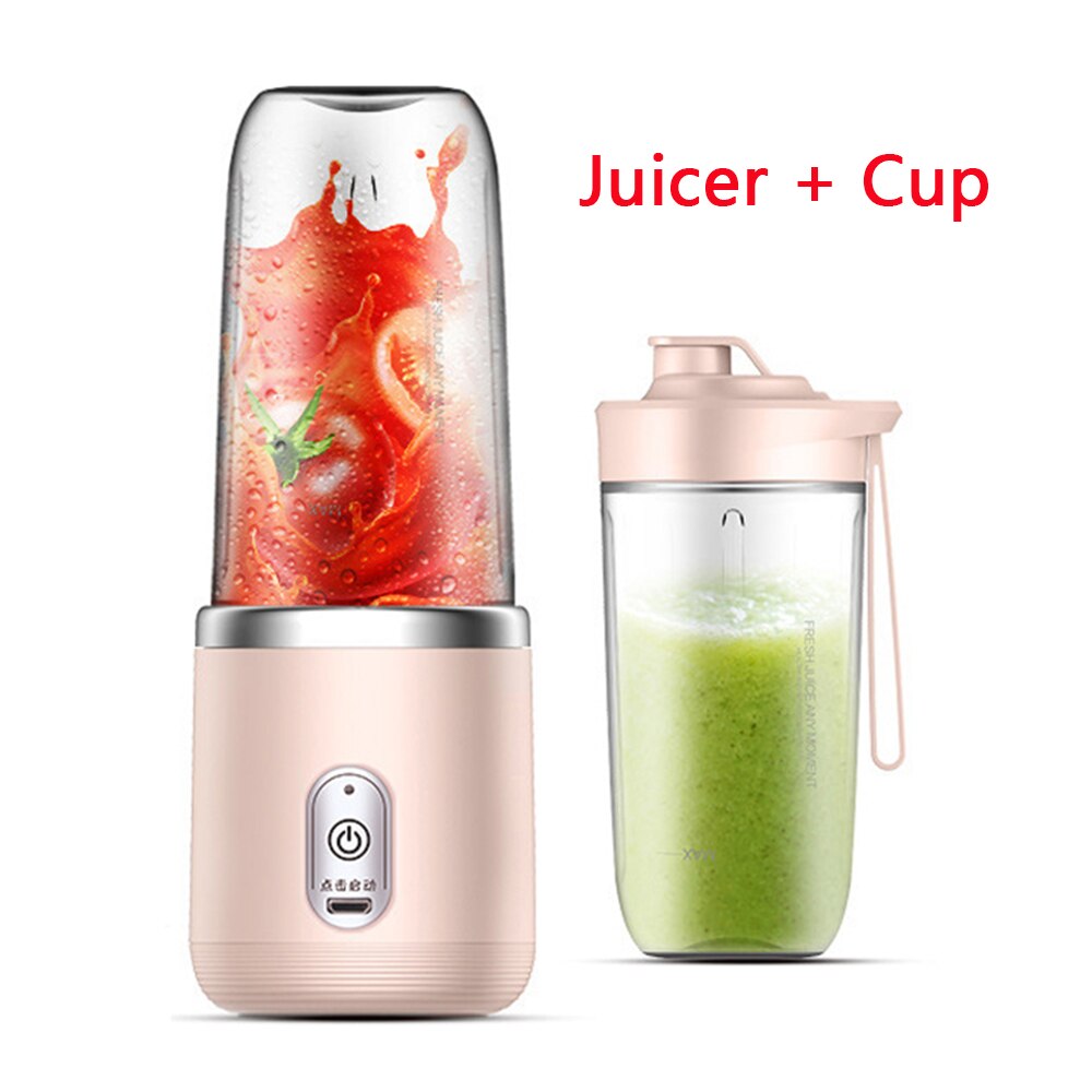 6 Blade Mini Juicer Cup Extractor Smoothie USB Squeezer Blender