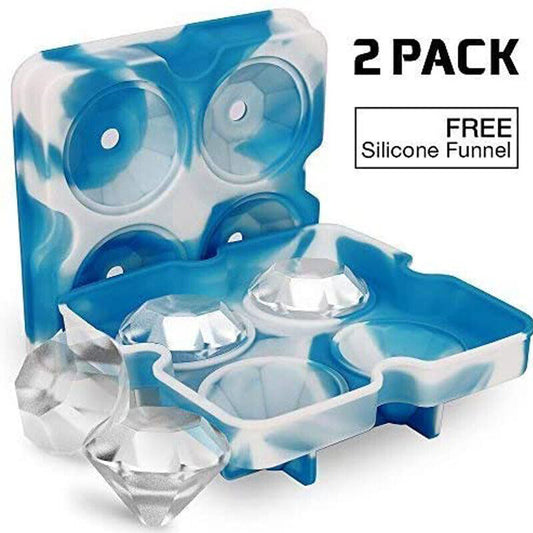ICE Balls Maker Diamond Sphere Tray Mold Cube Whiskey Ball Cocktails Silicone US