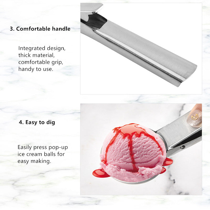 Ice Cream Scoops Stacks Stainless Steel Ice Cream Digger Non-Stick