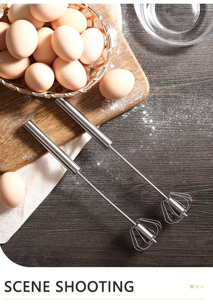 Semi-automatic Mixer Rotate Hand Egg Beater Blender Whisk Hand Mixer