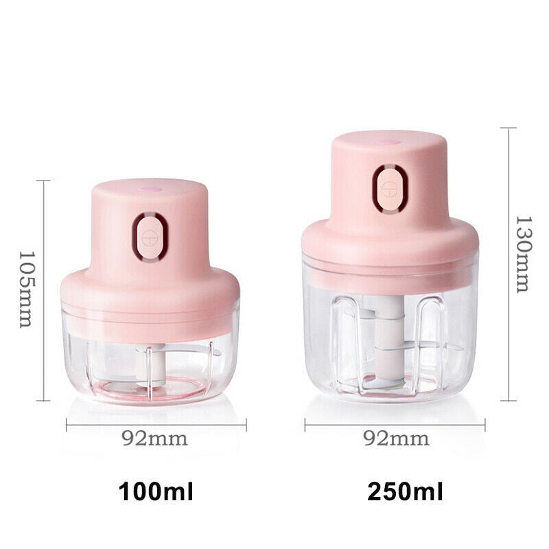 Wireless Electric Garlic Press Mini Meat Grinder USB charging interface