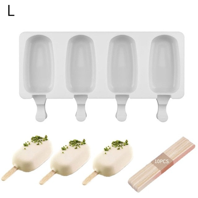 Homemade Food Grade Silicone Ice Cream Mold Popsicle Mold