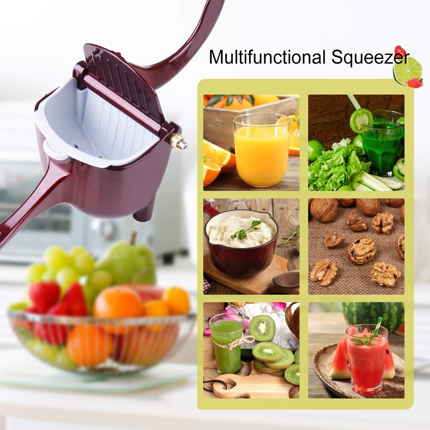 Manual Fruit Juicer Hand Pressure Juice Squeezer Sugar Cane Juice Tools