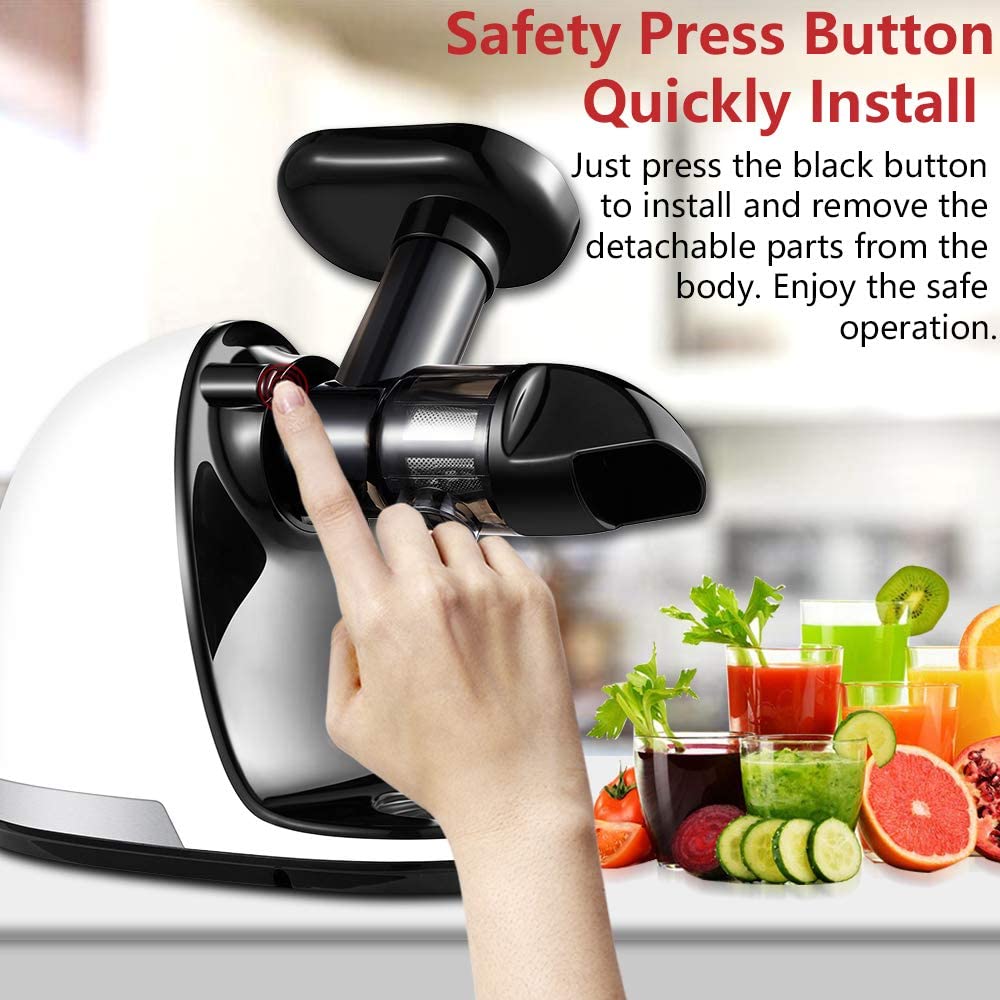Masticating Juicer BPA-free Quiet Motor Juicer Wheatgrass Juicer Pulp Ejection