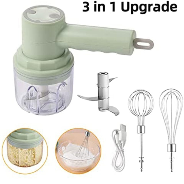 250ml Wireless Electric Garlic Chopper Crusher 3 in 1 garlic masher