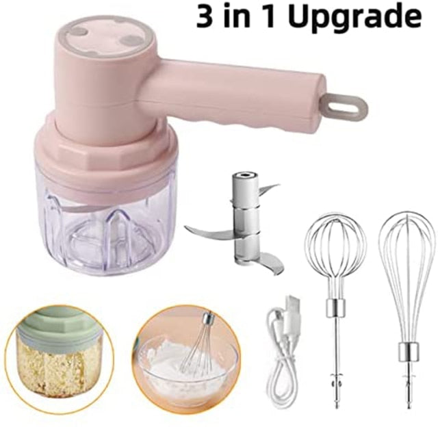 250ml Wireless Electric Garlic Chopper Crusher 3 in 1 garlic masher
