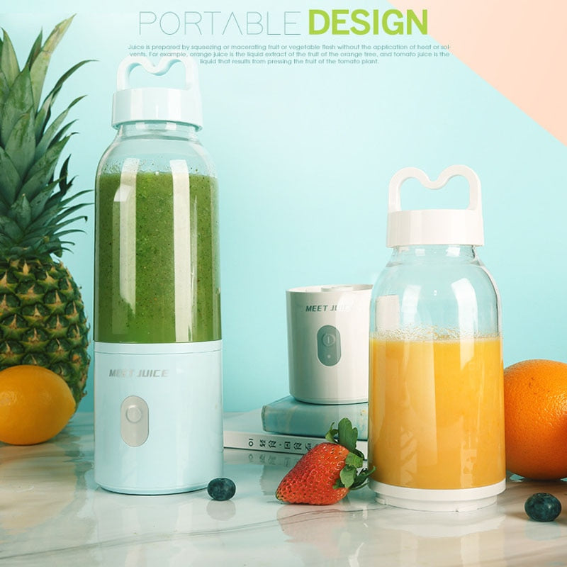Portable Electric Juicer Blender Mixer Cup Blender Food Processor Make